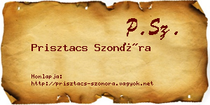 Prisztacs Szonóra névjegykártya